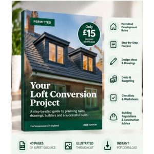 Your Loft Conversion Project illustrated homeowner PDF guide by PERMITTED, £15 digital download.