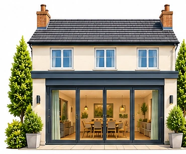 Single storey rear extension illustration
