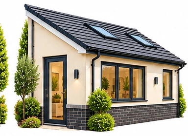 Single storey side extension illustration