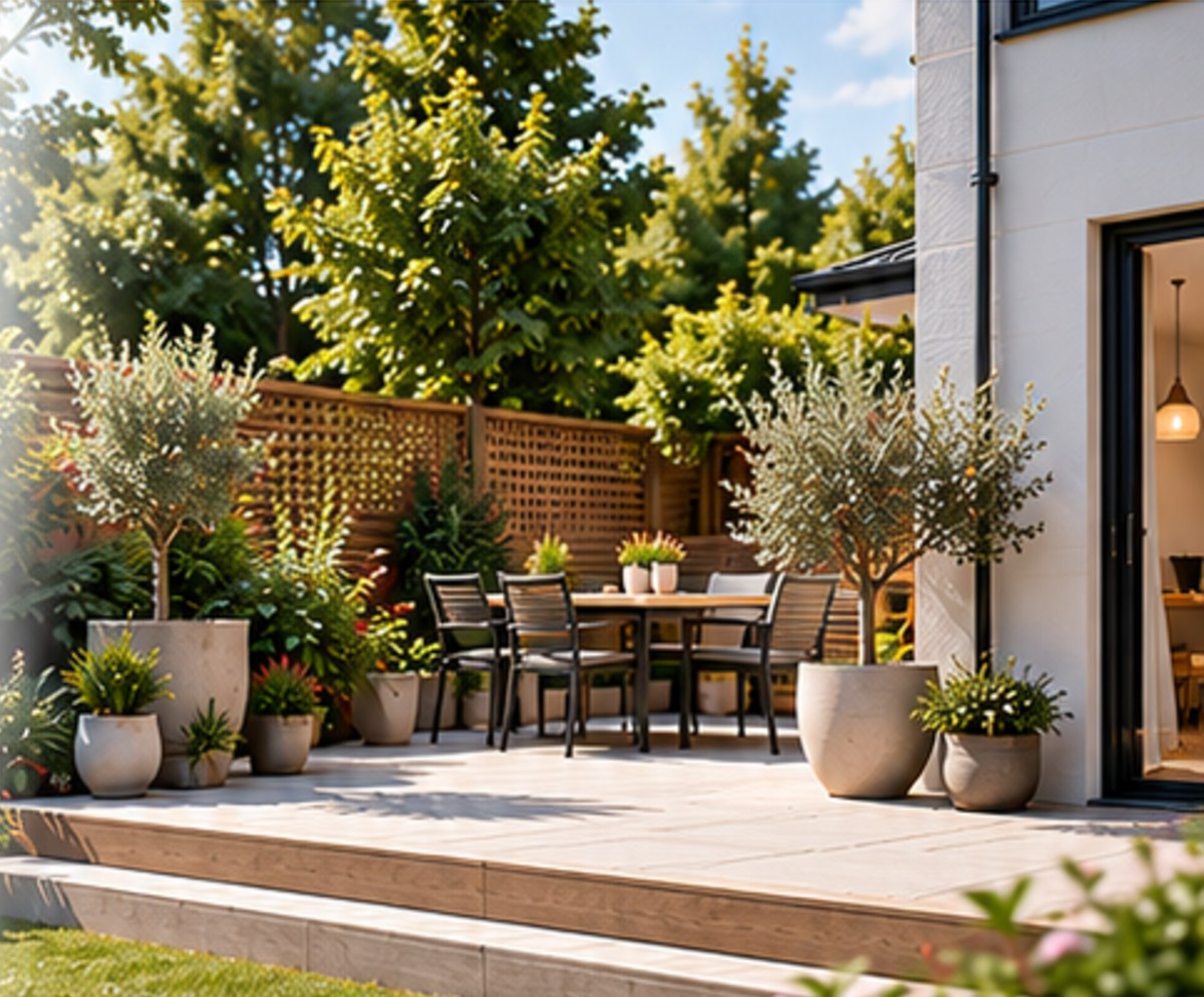 Patios, decking and terraces
